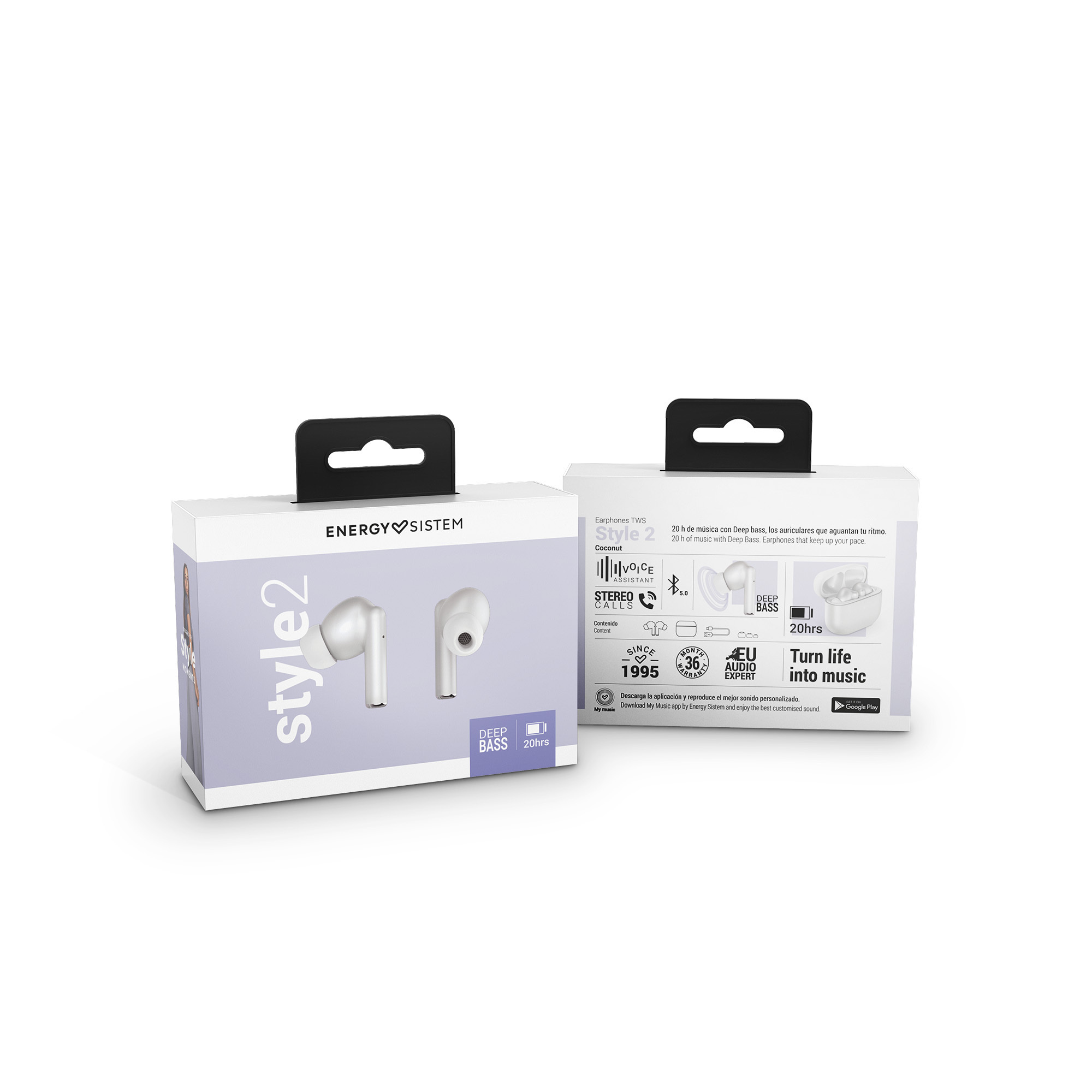 Energy Sistem Earphones True Wireless Style 2 Coconut (True Wireless Stereo, BT 5.1, Deep Bass, Charging Case) | Energy Sistem | True Wireless Earphones | Style 2 | Wireless | In-ear | Microphone | Noise canceling | Wireless | Coconut - Image 7