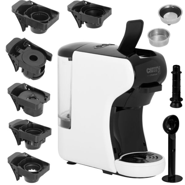 Camry | Multi-capsule Espresso machine | CR 4414 | Pump pressure 19 bar | Ground/Capsule | 1450 W | White/Black - Image 2