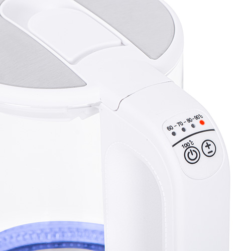 Mesko | Kettle | MS 1301w | Electric | 1850 W | 1.7 L | Glass/Stainless steel | 360° rotational base | White - Image 7