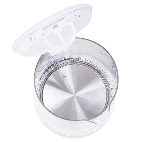 Mesko | Kettle | MS 1301w | Electric | 1850 W | 1.7 L | Glass/Stainless steel | 360° rotational base | White - Image 8