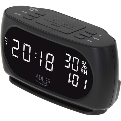 Adler | Clock with Thermometer | AD 1186 | Black - Image 3