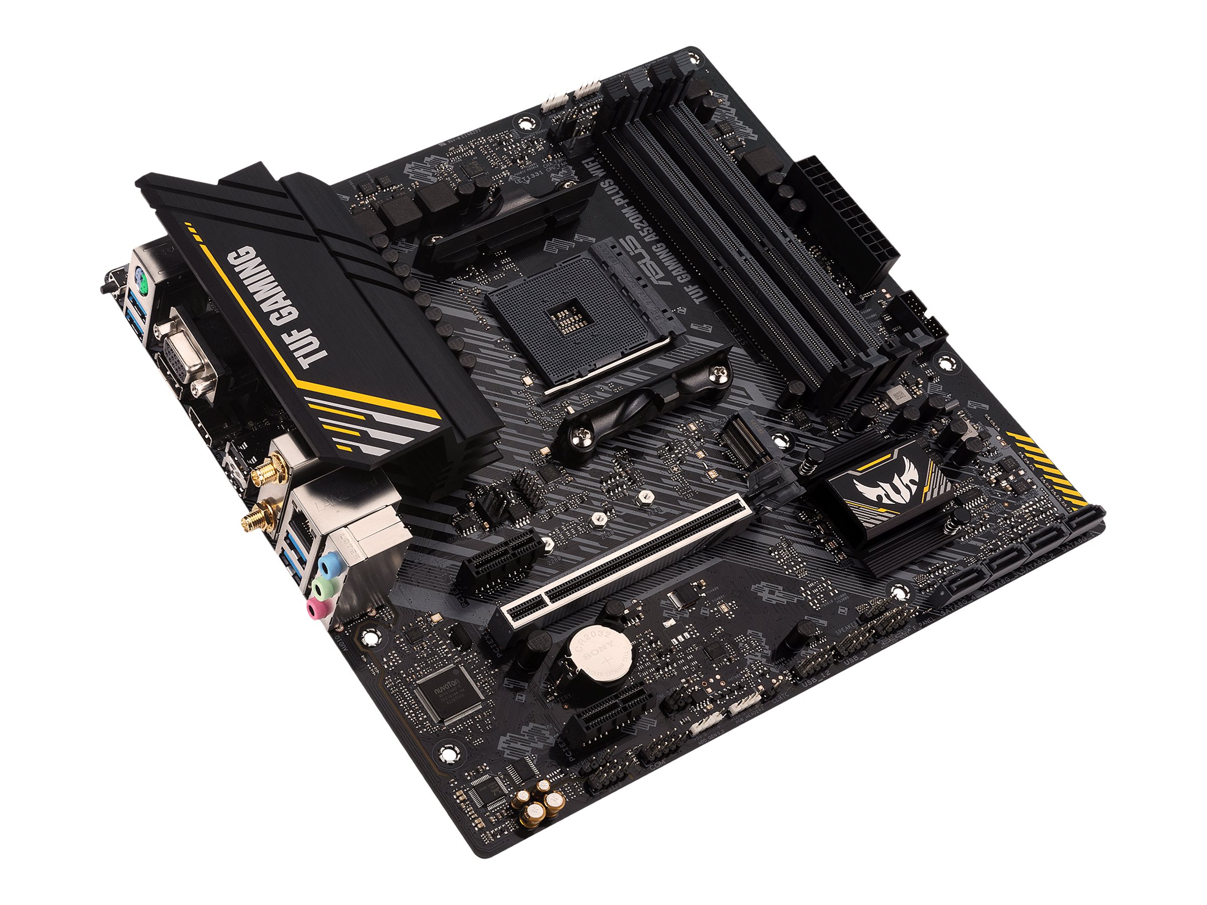 Asus | TUF GAMING A520M-PLUS | Processor family AMD | Processor socket AM4 | DDR4 | Memory slots 4 | Supported hard disk drive interfaces SATA, M.2 | Number of SATA connectors 4 | Chipset AMD A520 | Micro ATX - Image 8