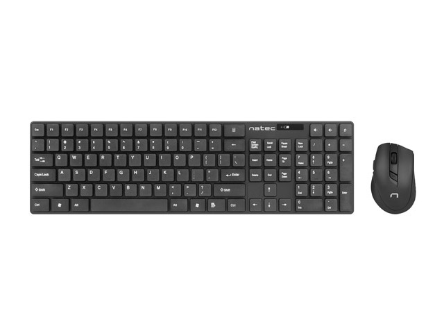 Natec | Keyboard and Mouse | Stringray 2in1 Bundle | Keyboard and Mouse Set | Wireless | Batteries included | US | Black | Wireless connection