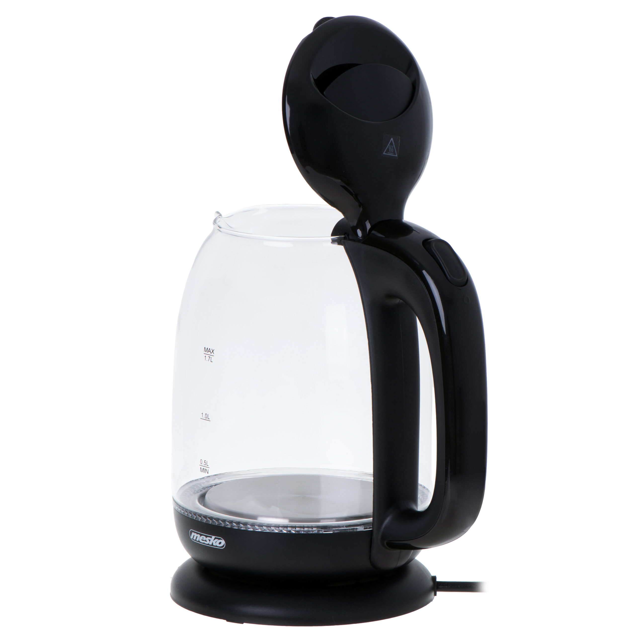 Mesko | Kettle | MS 1302b | Electric | 2200 W | 1.7 L | Glass | 360° rotational base | Black - Image 5