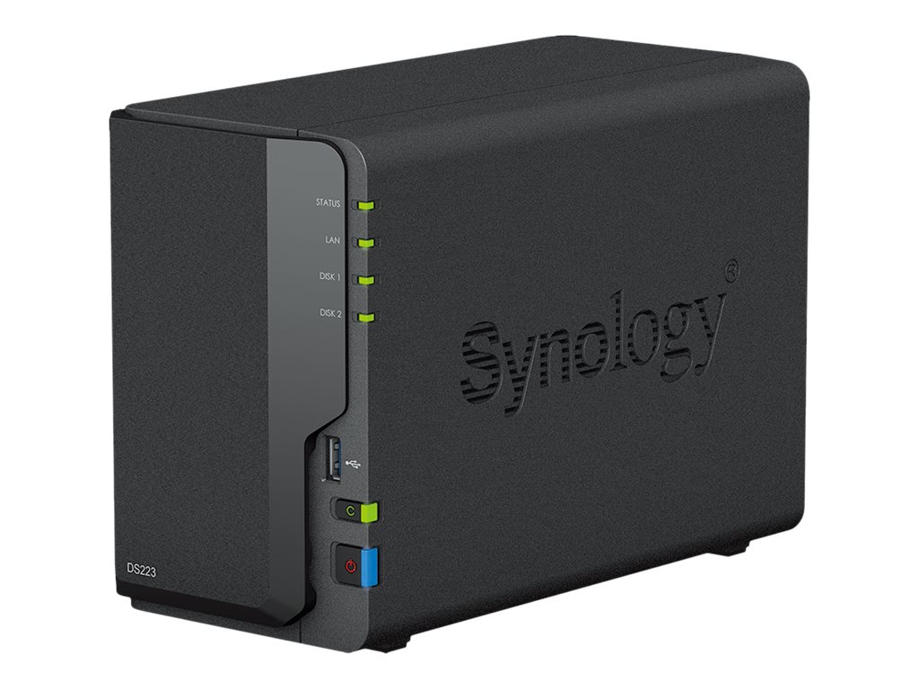 Synology | DS223 | Up to 2 HDD/SSD Hot-Swap | Realtek | RTD1619B | Processor frequency 1.7 GHz | 2 GB | DDR4 - Image 2