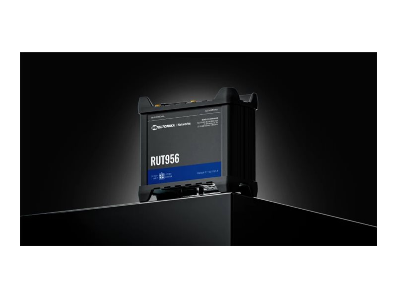 Industrial Router | RUT956 | 802.11n | 10/100 Mbit/s | Ethernet LAN (RJ-45) ports 4 | Mesh Support No | MU-MiMO No | 2G/3G/4G | Antenna type 2 x SMA for LTE, 2 x RP-SMA for WiFi, 1 x SMA for GNSS | 1x USB 2.0 - Image 12