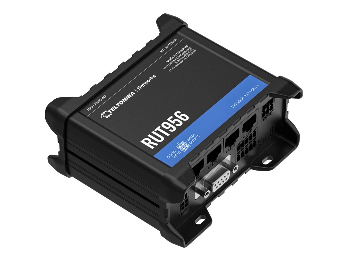 Industrial Router | RUT956 | 802.11n | 10/100 Mbit/s | Ethernet LAN (RJ-45) ports 4 | Mesh Support No | MU-MiMO No | 2G/3G/4G | Antenna type 2 x SMA for LTE, 2 x RP-SMA for WiFi, 1 x SMA for GNSS | 1x USB 2.0 - Image 7