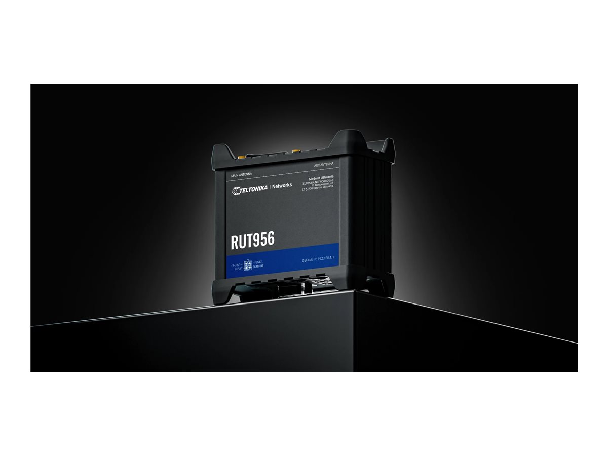 Industrial Router | RUT956 | 802.11n | 10/100 Mbit/s | Ethernet LAN (RJ-45) ports 4 | Mesh Support No | MU-MiMO No | 2G/3G/4G | Antenna type 2 x SMA for LTE, 2 x RP-SMA for WiFi, 1 x SMA for GNSS | 1x USB 2.0 - Image 13