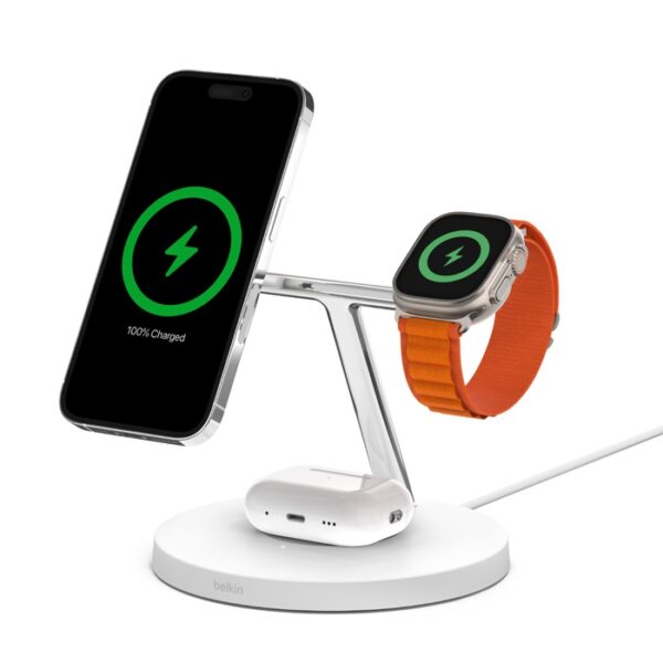 Belkin | Pro MagSafe 3in1 Wireless Charging Stand + AC Power Adapter | BOOST CHARGE - Image 11