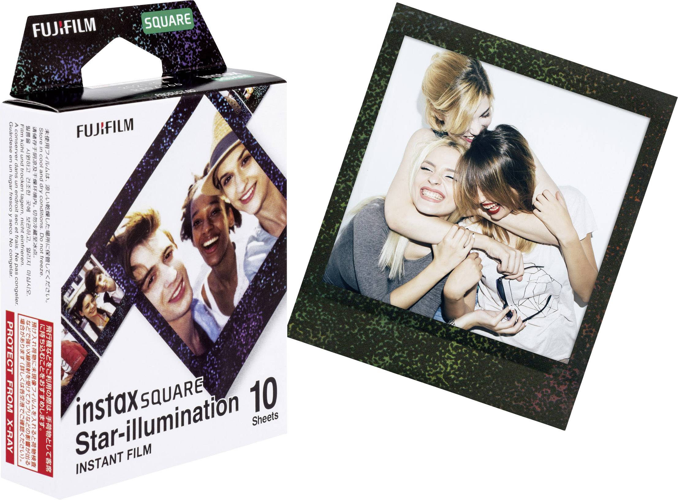 Fujifilm | Instax Square star Illumination Instant film (10pl) | 86 x 72 mm | Print Size: 86mm x 72mm, Image size: 62mm x 62mm | Quantity 10 - Image 3