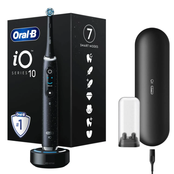 Oral-B | Electric Toothbrush | iO10 Series | Rechargeable | For adults | Number of brush heads included 1 | Number of teeth brushing modes 7 | Cosmic Black - Image 2