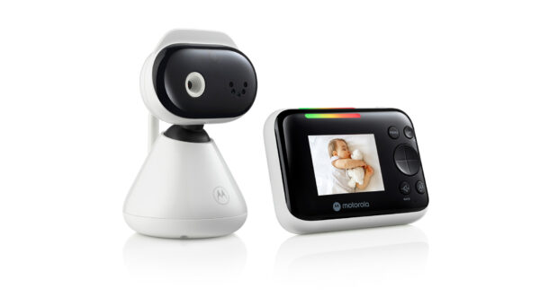 Motorola | Video Baby Monitor | PIP1200 2.8" | 2.8" diagonal color screen; 2.4GHz FHSS wireless technology for in-home viewing; Digital zoom; Secure and private connection; LED sound level indicator; Two-way talk; Room temperature monitoring; Infrared night vision; High sensitivity microphone; Rechargeable parent unit; Wall Mount (using bracket provided) | White/Black - Image 2