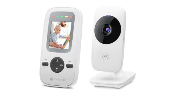Motorola | Video Baby Monitor | VM481 2.0" | 2.0" diagonal color screen; LED sound level indicator; Infrared night vision; 2.4GHz FHSS wireless technology for in-home viewing; Digital zoom; High sensitivity microphone; Rechargeable parent unit; Secure and private connection | White - Image 2