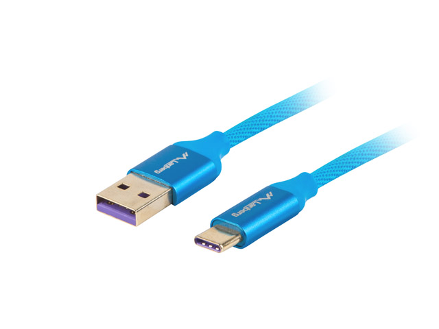 Lanberg | Cable | CA-USBO-21CU-0010-BL | USB-A to USB-C