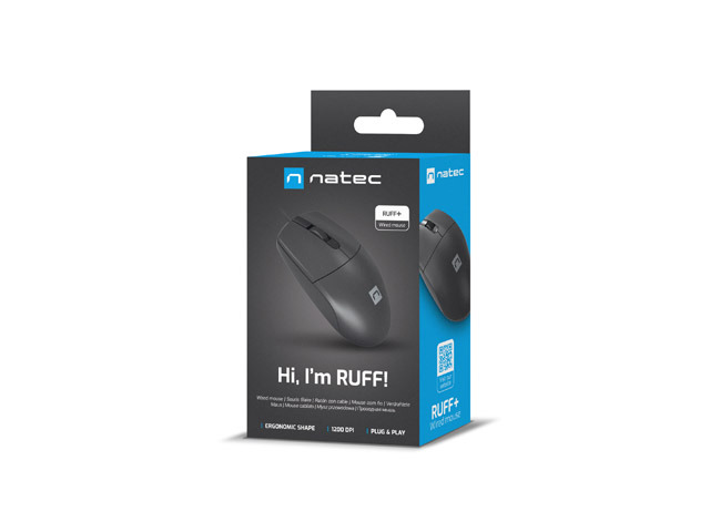 Natec | Mouse | Ruff Plus | Wired | Black - Image 9