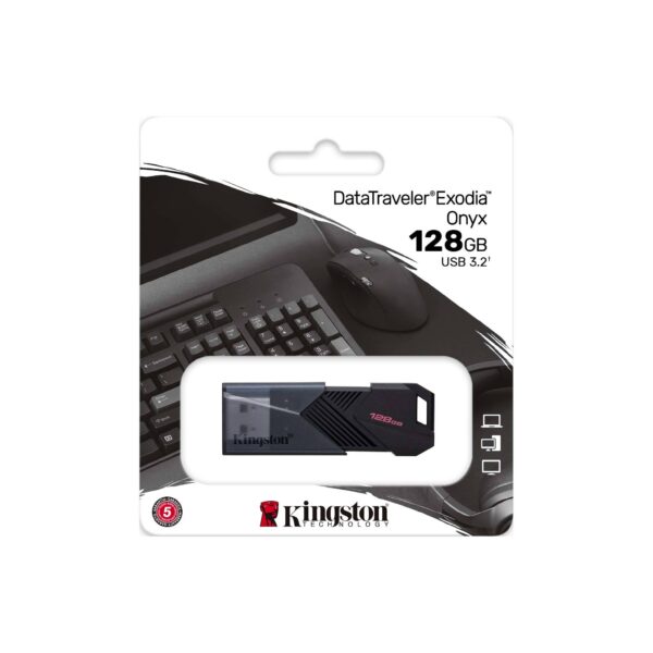 Kingston | DataTraveler | Exodia Onyx | 128 GB | USB 3.2 | Black - Image 4