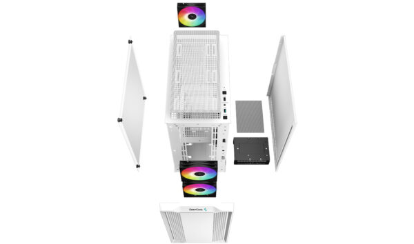 Deepcool | ARGB Micro-ATX CASE | CC360 | White | Mini-ITX / Micro-ATX | Power supply included No | ATX PS2 （maximum length: 160mm） - Image 13