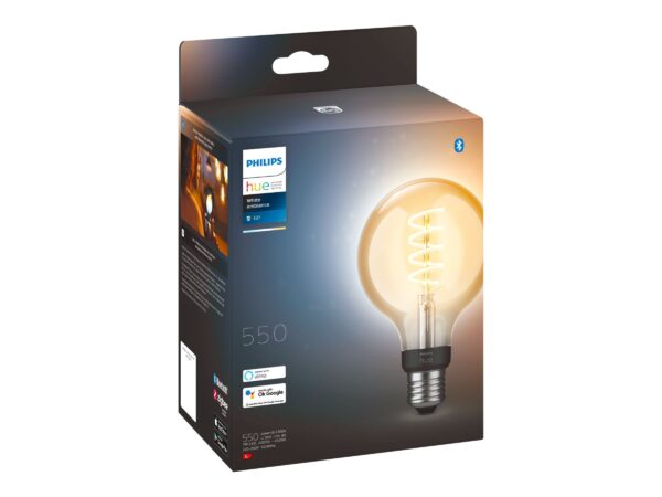 Hue WA 7W Filament G93 globe E27 | E27 | 7 W | Warm to cool white 2200-4500K | Bluetooth and Zigbee - Image 6