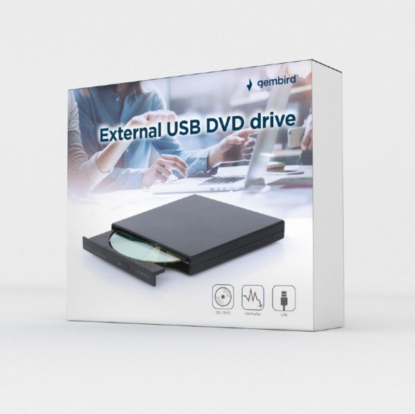 Gembird | External USB DVD drive | DVD-USB-04 | Interface USB 2.0 | DVD | CD read speed 24 x | CD write speed 24 x - Image 5