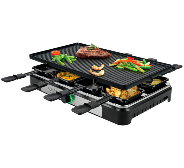 Adler | Raclette - electric grill | AD 6616 | Table | 1400 W | Black/Stainless steel - Image 12