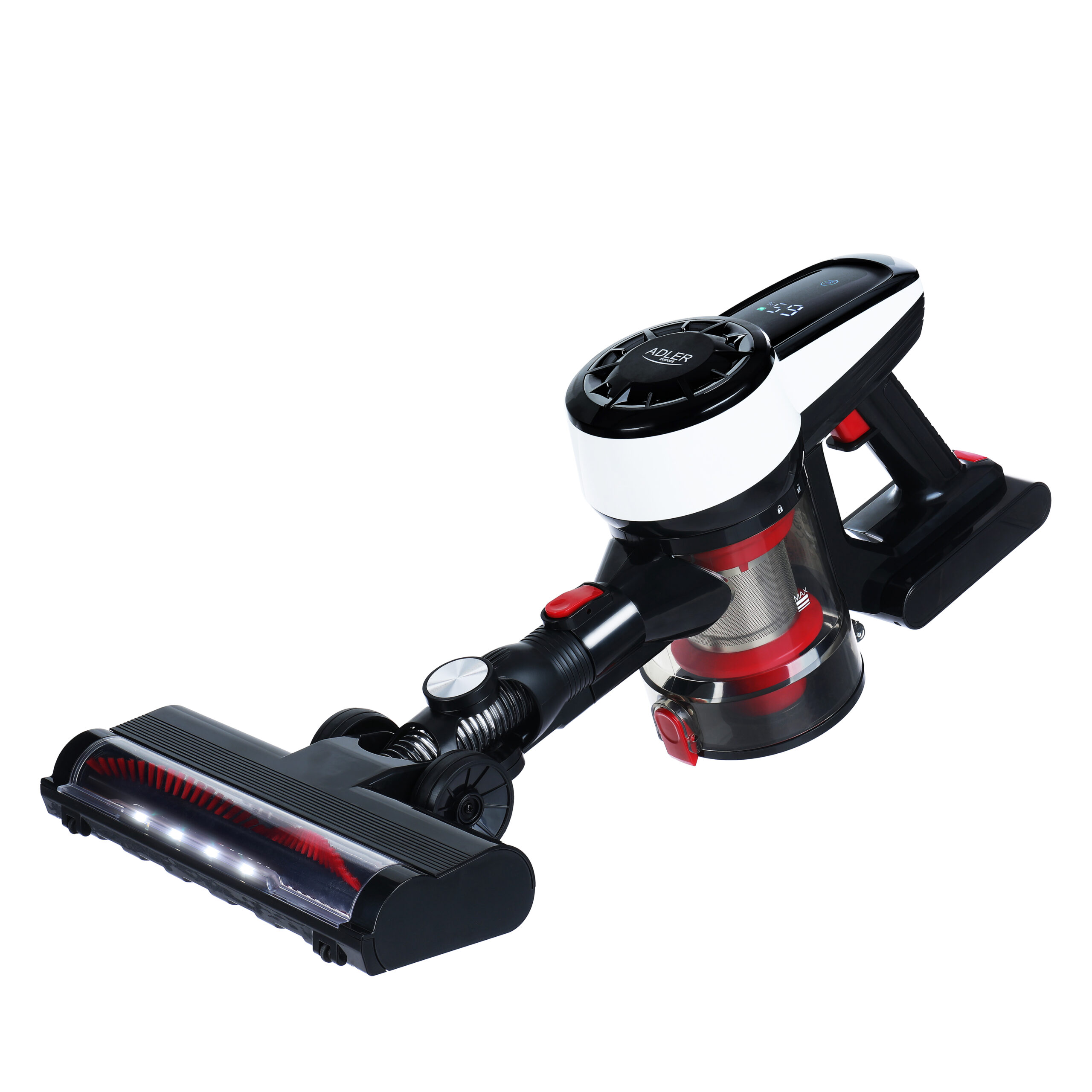 Adler | Vacuum Cleaner | AD 7048 | Cordless operating | Handstick/Handheld | 350 W | Operating time (max) 30 min | Black/Red/White | Warranty 24 month(s) - Image 10