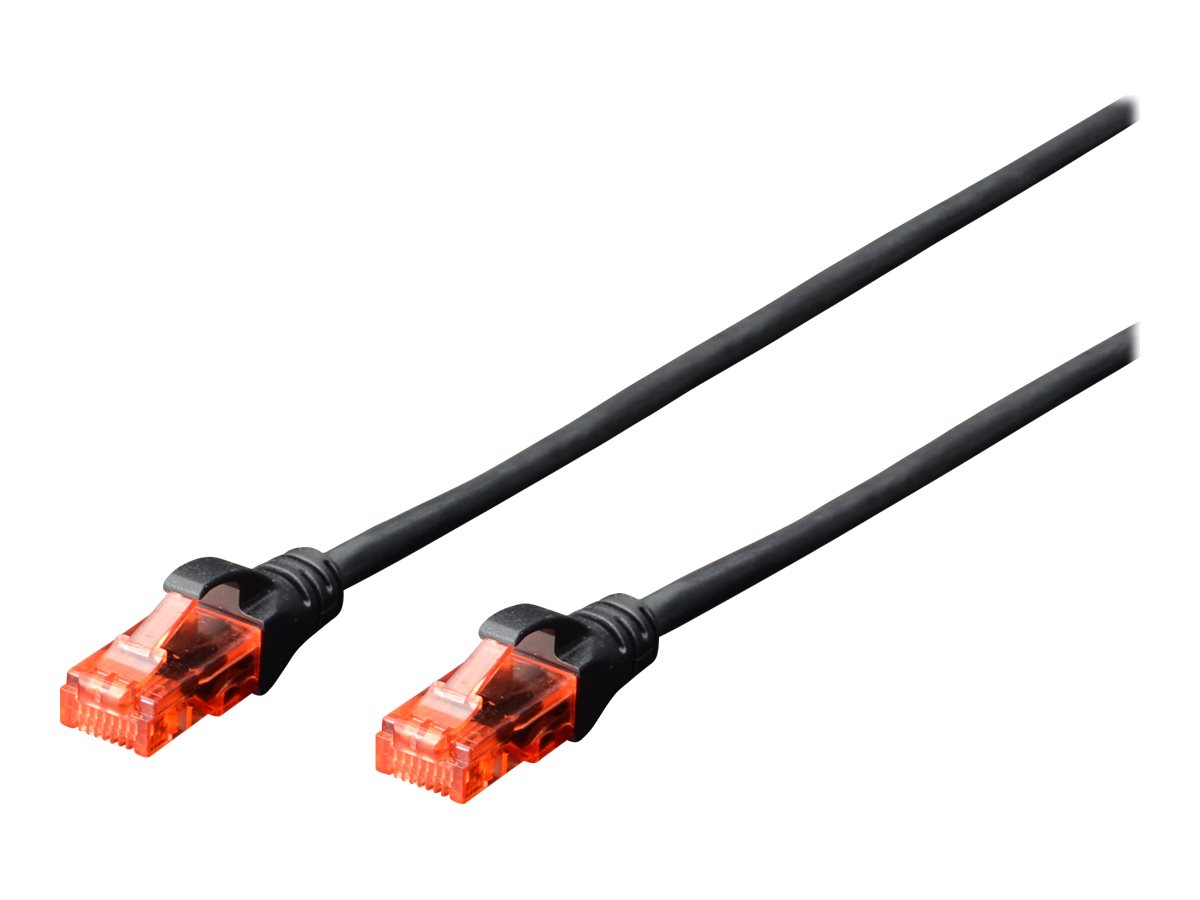 CAT 6 U-UTP | Patch cord | PVC AWG 26/7 | Black | 2 m | Modular RJ45 (8/8) plug - Image 2