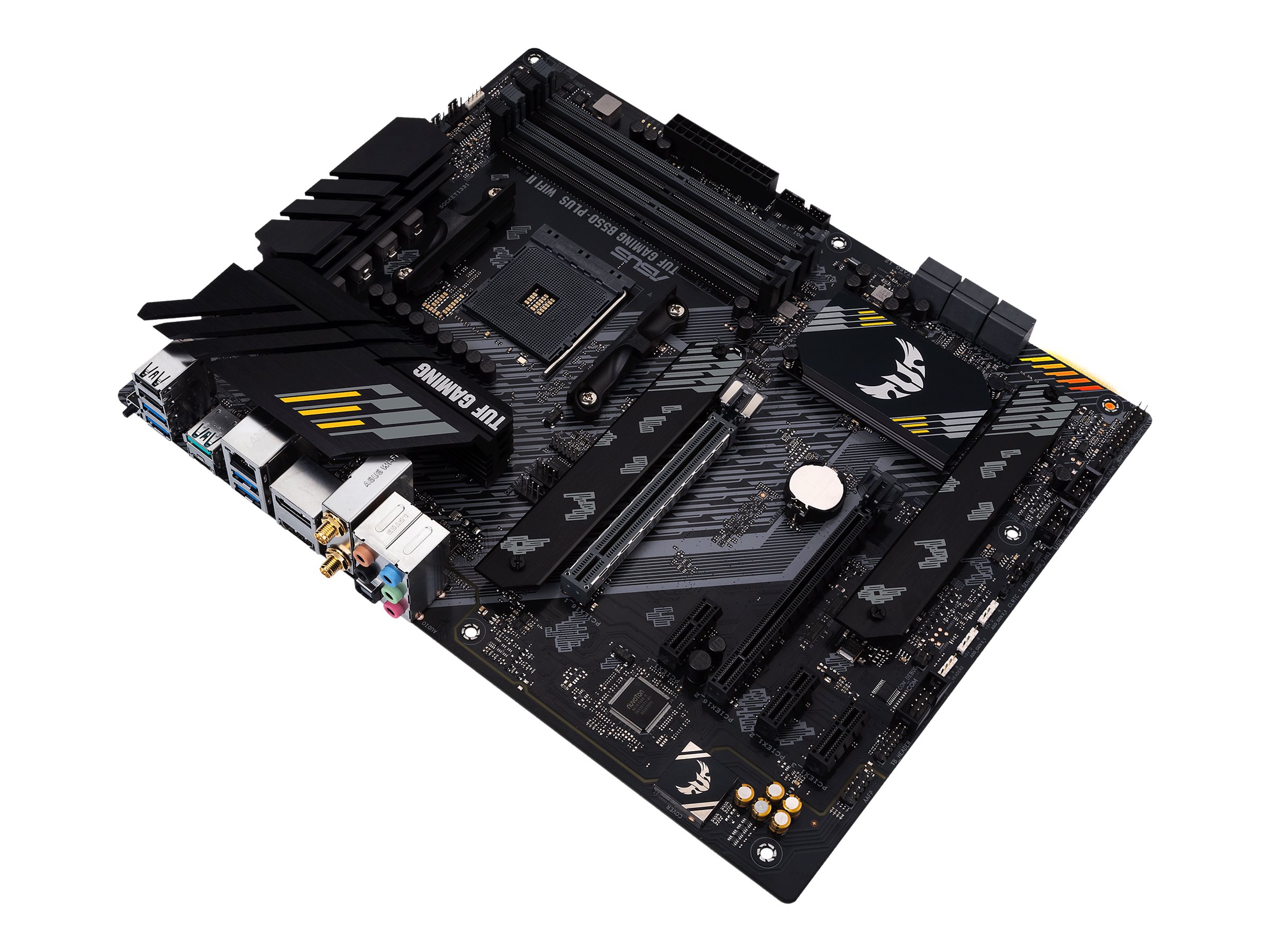 Asus | TUF GAMING B550-PLUS WIFI II | Processor family AMD | Processor socket AM4 | DDR4 DIMM | Memory slots 4 | Supported hard disk drive interfaces SATA, M.2 | Number of SATA connectors 6 | Chipset AMD B550 | 30.5cm x 24.4cm - Image 10
