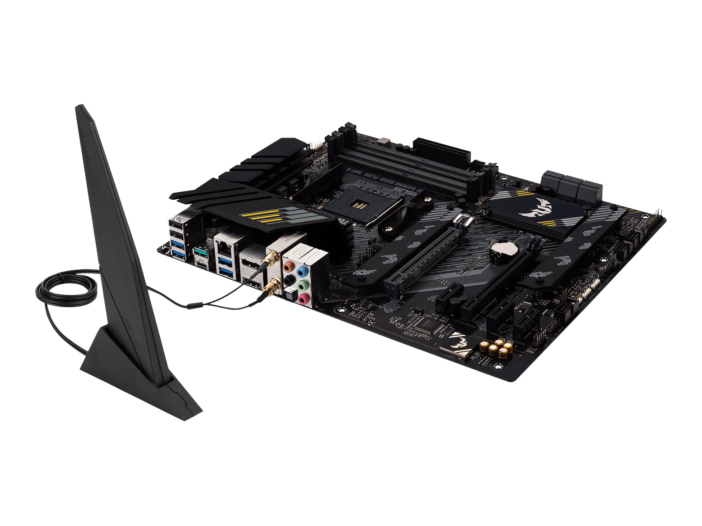 Asus | TUF GAMING B550-PLUS WIFI II | Processor family AMD | Processor socket AM4 | DDR4 DIMM | Memory slots 4 | Supported hard disk drive interfaces SATA, M.2 | Number of SATA connectors 6 | Chipset AMD B550 | 30.5cm x 24.4cm - Image 14