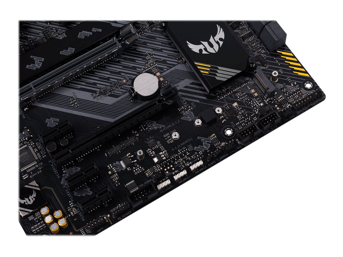 Asus | TUF GAMING B550-PLUS WIFI II | Processor family AMD | Processor socket AM4 | DDR4 DIMM | Memory slots 4 | Supported hard disk drive interfaces SATA, M.2 | Number of SATA connectors 6 | Chipset AMD B550 | 30.5cm x 24.4cm - Image 18