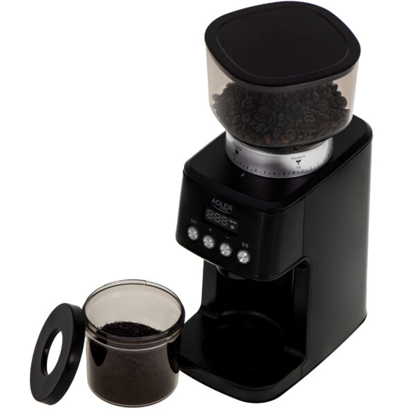 Adler Burr Coffee Grinder | AD 4300 | 180 W | Coffee beans capacity 300 g | Black - Image 2