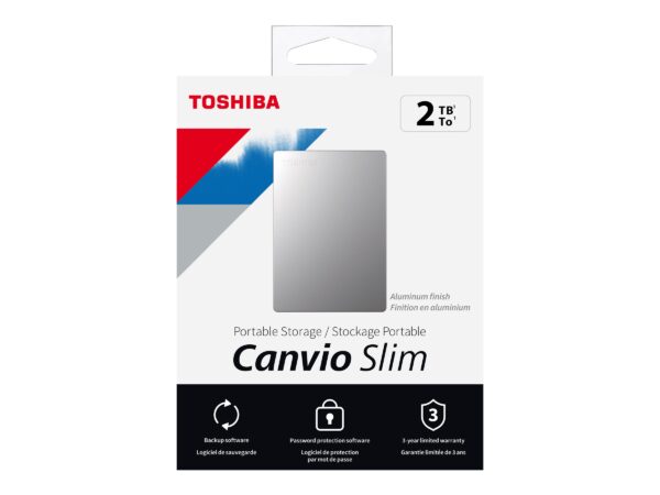 Canvio Slim | HDTD320ES3EA | 2000 GB | 2.5 " | USB 3.2 Gen1 | Silver - Image 8