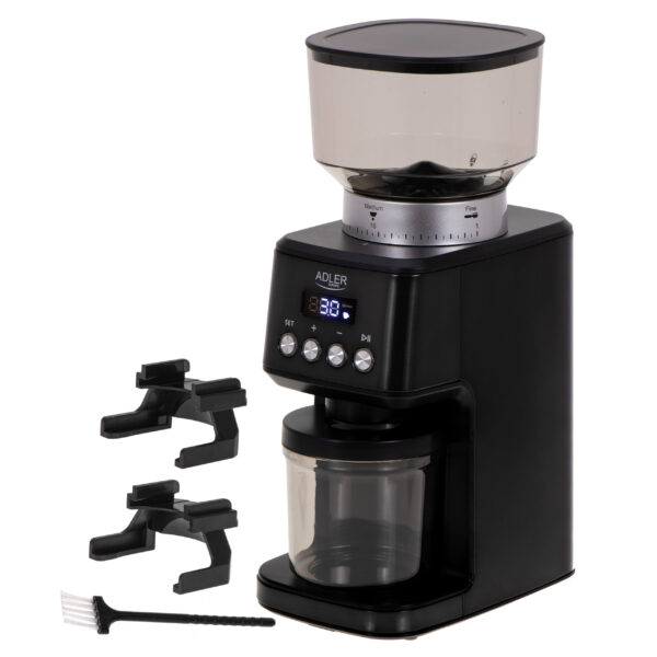 Adler Burr Coffee Grinder | AD 4300 | 180 W | Coffee beans capacity 300 g | Black - Image 9