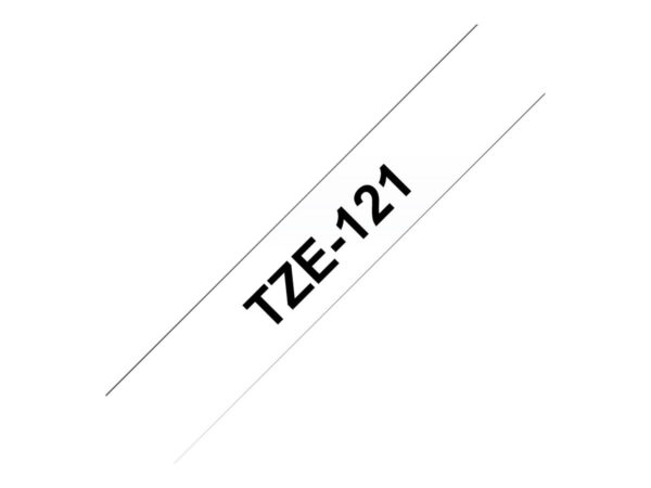 Brother | TZe-121 Laminated Tape | Black on Clear | TZe | 8 m | 9 cm - Image 5