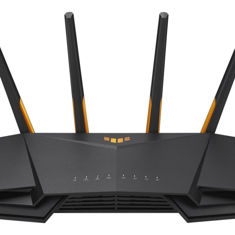 Dual Band WiFi 6 Gaming Router | TUF-AX3000 | 802.11ax | 2402+574 Mbit/s | 10/100/1000 Mbit/s | Ethernet LAN (RJ-45) ports 4 | Mesh Support Yes | MU-MiMO Yes | No mobile broadband | Antenna type 4xExternal | 1 x USB 3.2 Gen 1