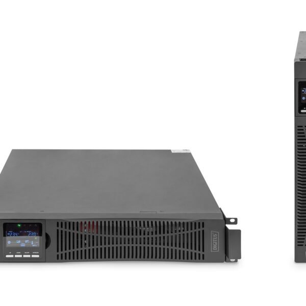 DIGITUS OnLine UPS, rack/tower, 3000VA, 3000W, LCD, 8 x C13, 1 x C19, RS-232, USB, SNMP card (optional), relay card (optional) | Digitus | OnLine UPS | DN-170096, 3000 VA / 3000 W | 3000 VA | 3000 W | C20