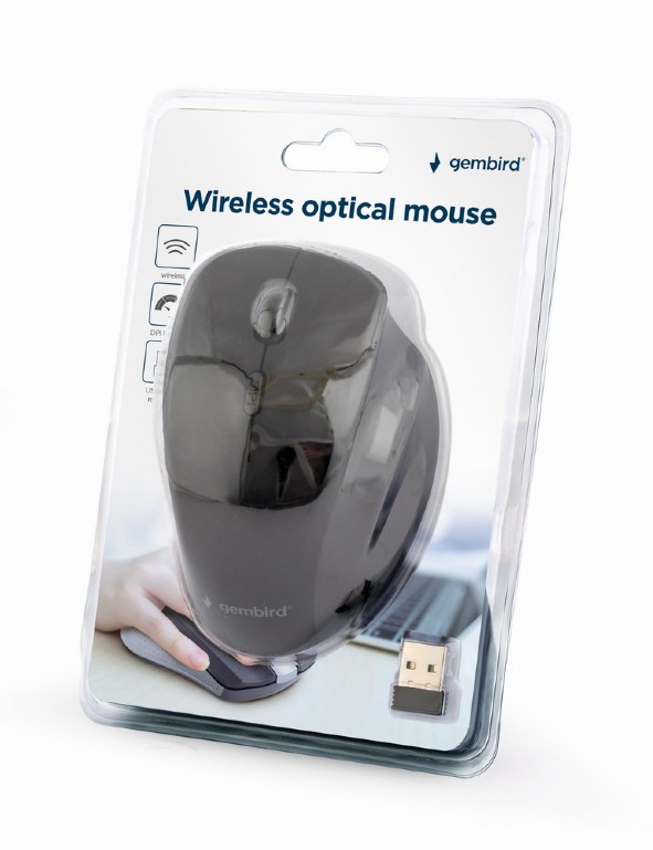 Gembird | Wireless Optical mouse | MUSW-6B-02 | Optical mouse | USB | Black - Image 6
