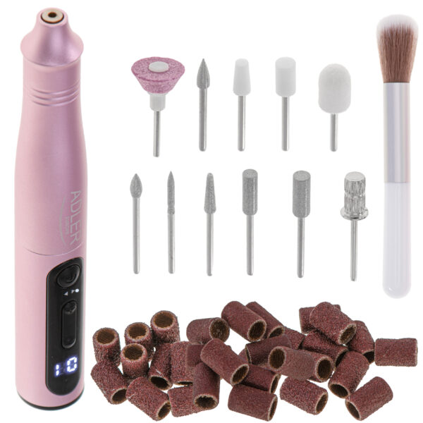 Adler | Electric Nail Drill Set | AD 2181 | Number of power levels 5 | Pink - Image 2