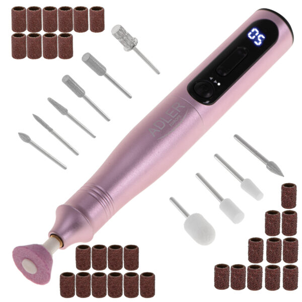 Adler | Electric Nail Drill Set | AD 2181 | Number of power levels 5 | Pink - Image 8