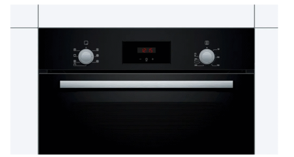 Bosch | Oven | HBF133BA0 | 66 L | Electric | EcoClean | Knobs | Height 59.5 cm | Width 59.4 cm | Black - Image 2