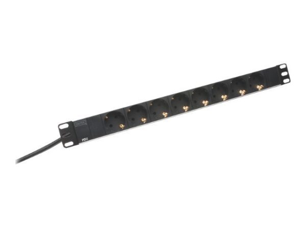 Aluminum outlet strip with 8 safety outlets | DN-95401 | Sockets quantity 8 - Image 2