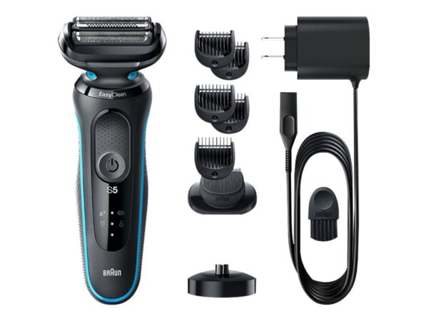 Braun | Shaver | 51-M4500cs | Operating time (max) 50 min | Wet & Dry | Black/Blue - Image 6