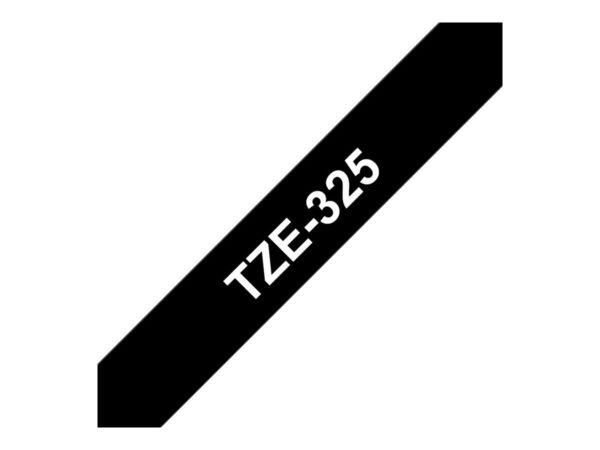 Brother | TZe-325 Laminated Tape | White on Black | TZe | 8 m | 9 cm - Image 4