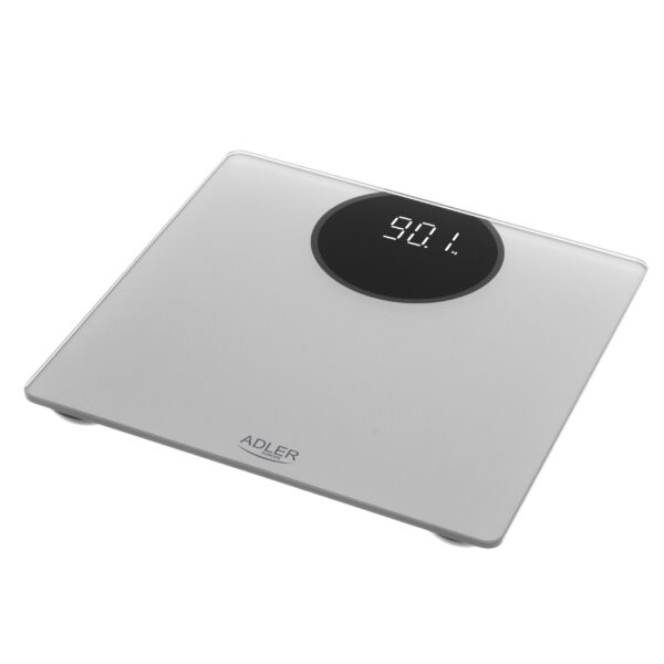 Adler | Bathroom scale | AD 8175 | Maximum weight (capacity) 180 kg | Accuracy 100 g | Silver - Image 2