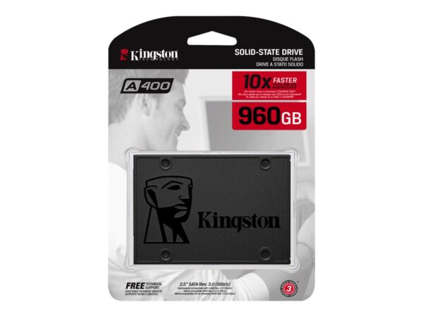 Kingston | SSD | A400 | 960 GB | SSD form factor 2.5" | Solid-state drive interface SATA Rev 3.0 | Read speed 500 MB/s | Write speed 450 MB/s - Image 6