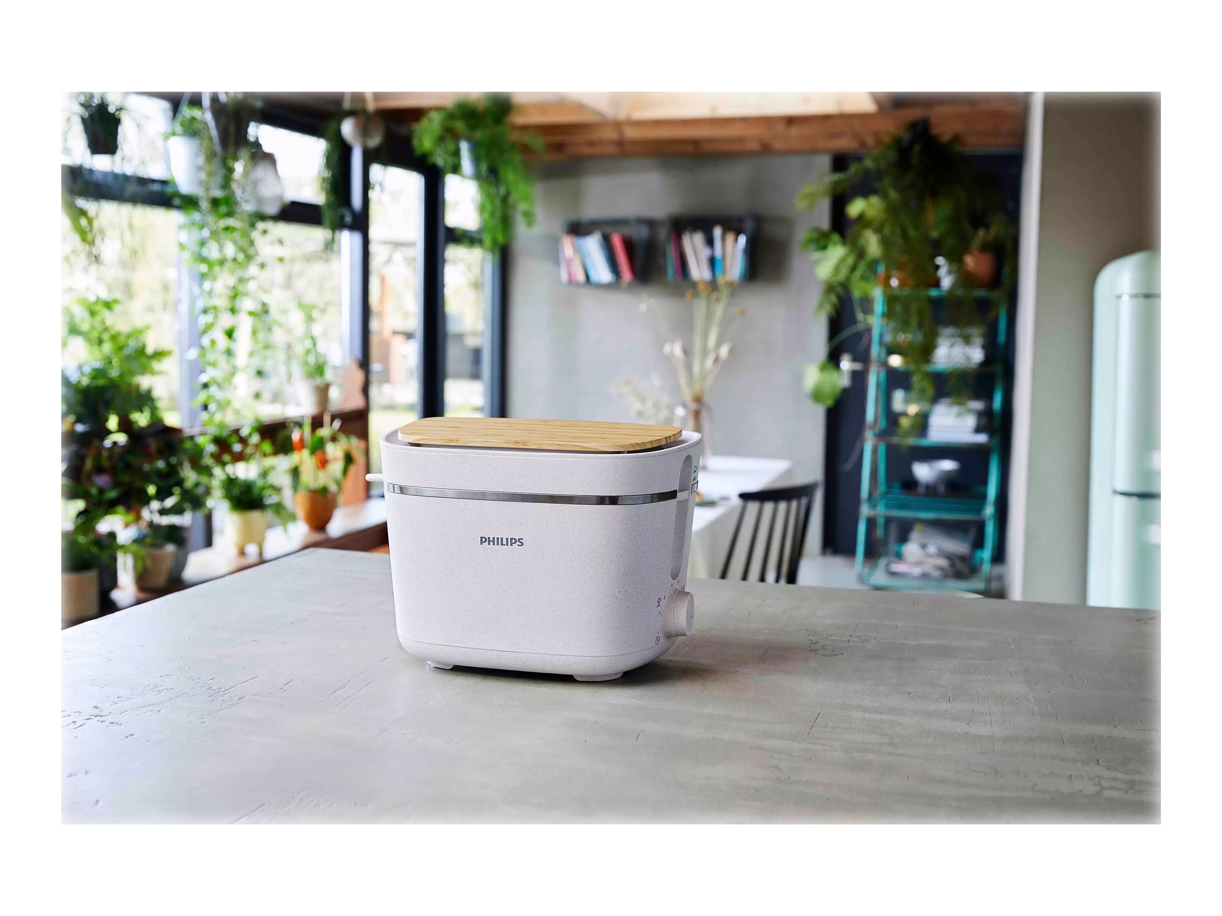 Philips | Toaster | HD2640/10 Eco Conscious Edition | Power 830 W | Number of slots 2 | Housing material 100% Bio-based plastic | Silk White Matt - Image 9