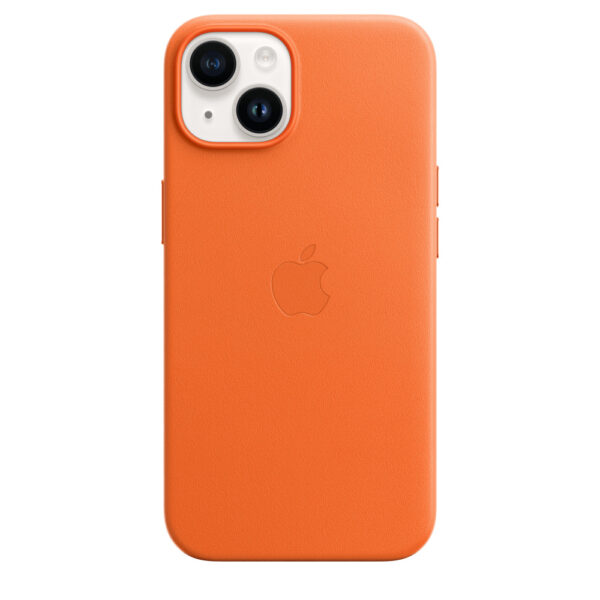 Apple | iPhone 14 Leather Case with MagSafe | Case with MagSafe | Apple | iPhone 14 | Leather | Orange - Image 5