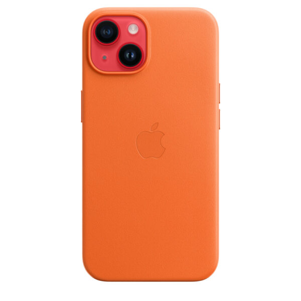 Apple | iPhone 14 Leather Case with MagSafe | Case with MagSafe | Apple | iPhone 14 | Leather | Orange - Image 6