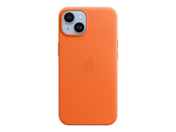 Apple | iPhone 14 Leather Case with MagSafe | Case with MagSafe | Apple | iPhone 14 | Leather | Orange - Image 2