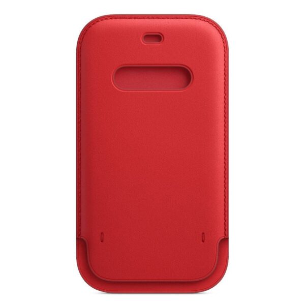 Apple | 12, 12 Pro Leather Sleeve with MagSafe | Sleeve with MagSafe | Apple | iPhone 12, iPhone 12 Pro | Leather | Red - Image 3
