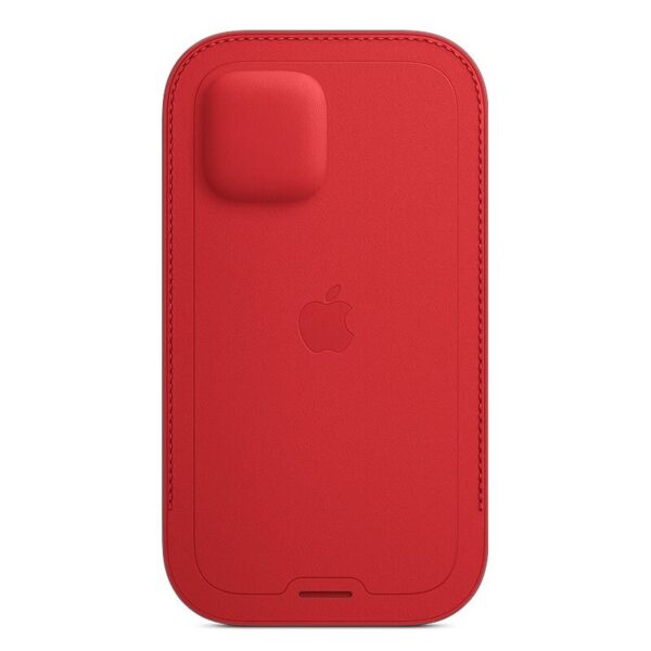 Apple | 12, 12 Pro Leather Sleeve with MagSafe | Sleeve with MagSafe | Apple | iPhone 12, iPhone 12 Pro | Leather | Red - Image 5